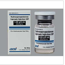 Rx Item-Hydroxyprogesterone 250MG-ML 5 ML Multi Dose Vial by Mylan Institutional Pharma USA 