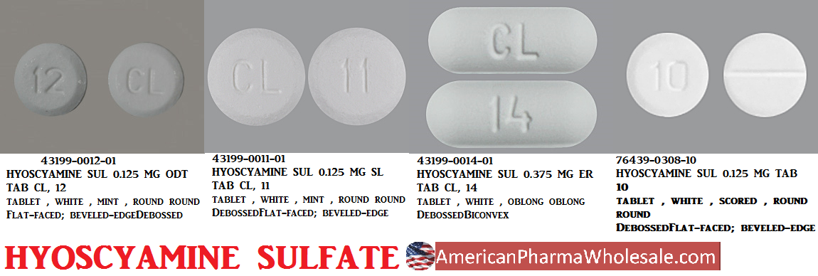 Rx Item-Hyoscyamine .125MG 100 Tab by Acella Pharma USA 