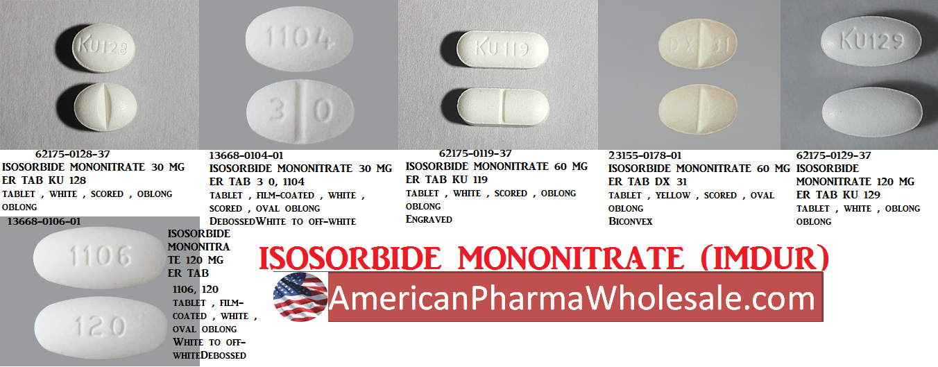 Rx Item-isosorbide Mononitrate 30MG 100 Tab by American Health Packaging USA 