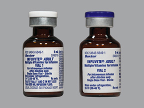 Rx Item-Infuvite Adlt Multi Vitamins 5X2X5 ML Vial -Keep Refrigerated - by Baxter Pharma USA 