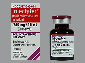 Rx Item-Injectafer 750MG 15 ML Vial by American Regent Lab USA Brand