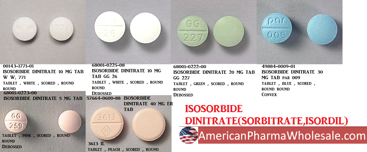 Rx Item-isosorbide dinitrate 10MG OR 100 Tab by American Health Packaging USA 