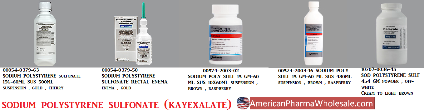 Rx Item-Sodium Polystyrene Sulffonate  453.6 GM Powder by Eci Pharma USA 