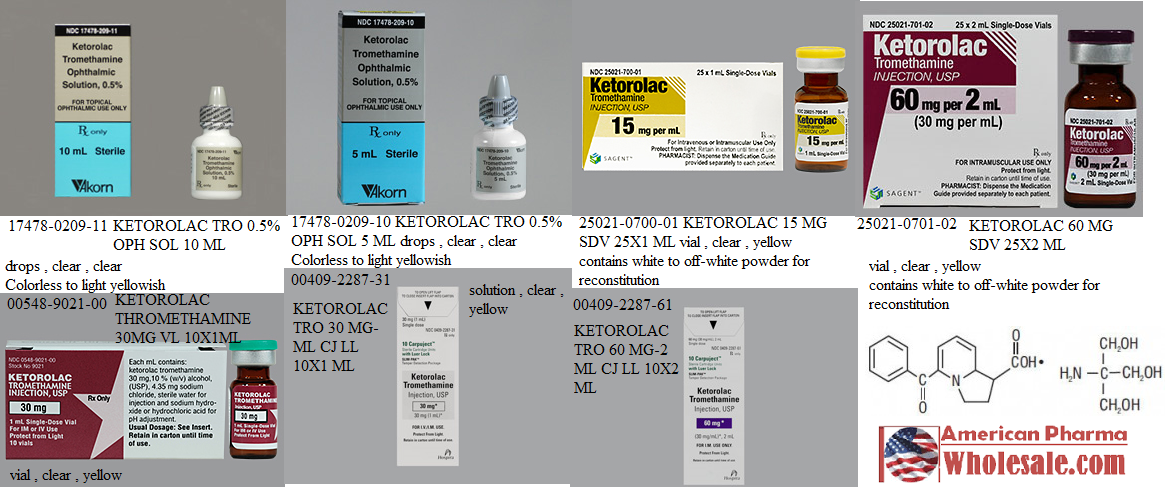 Rx Item-Ketorolac 30MG 25X1 ML Single Dose Vial by Hikma Pharma USA 