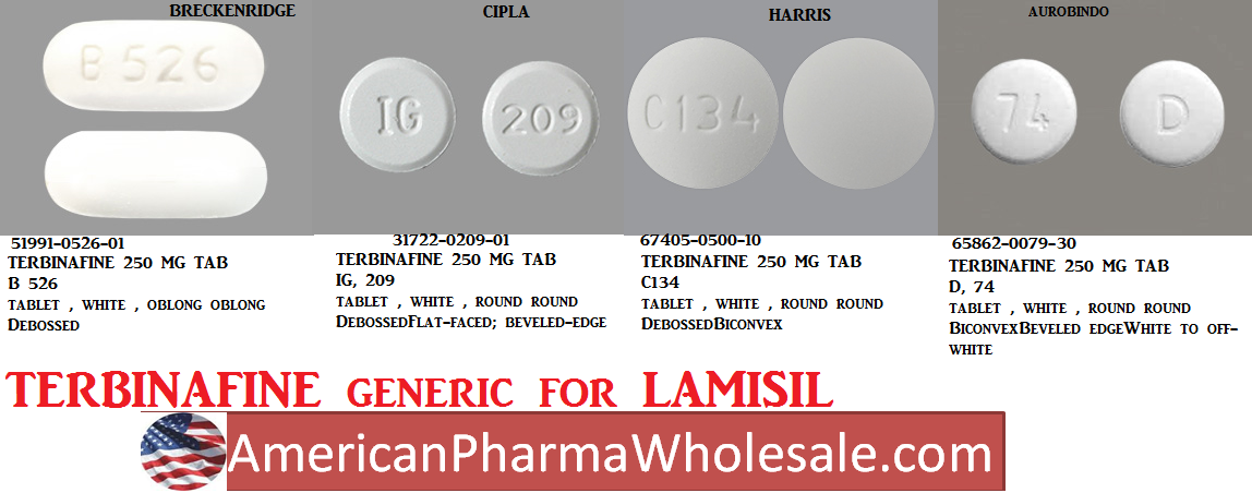 Rx Item-Terbinafine 250MG 100 Tab by Breckenridge Pharma USA 