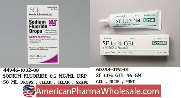 Rx Item-Sodium Fluoride 1.1% F/MNT 56 GM Gel by Cypress Pharma USA 
