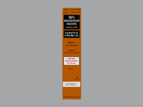 Rx Item-Magnesium Sulfate Syringes  Ans 50% 10X10 ML Syringe by Pfizer Pharma USA Injec