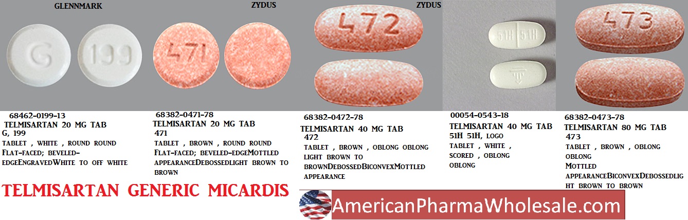 Rx Item-Telmisartan 20MG 30 Tab by Zydus Pharma USA 
