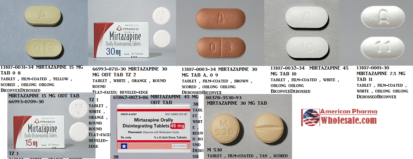 Rx Item-Mirtazapine 30MG 30 Tab by Mylan Pharma USA 