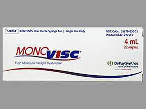 Rx Item-Monovisc 22MG/ML 1X4 ML Syringe by J-O-M Pharma USA Services 