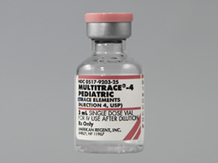 Rx Item-Multitrace-4 PED 25X3 ML Single Dose Vial by American Regent Lab USA 