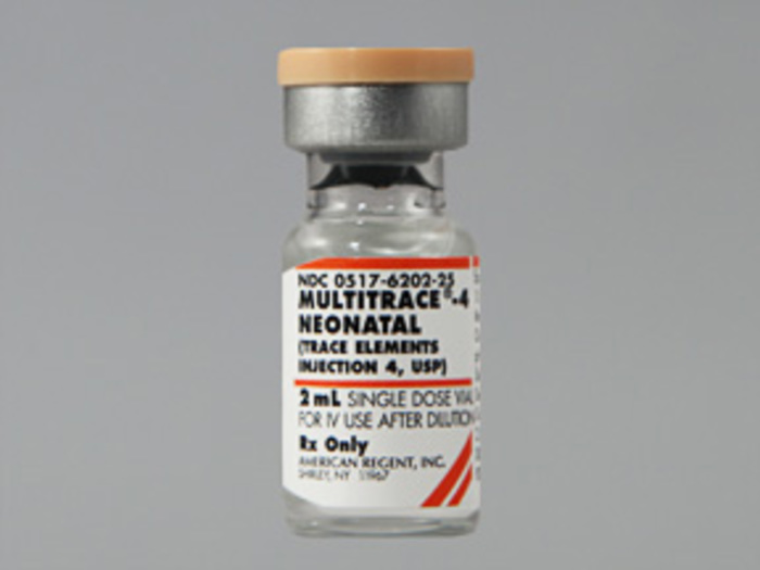 Rx Item-Multitrace-4 NEONATAL 25X2 ML Single Dose Vial by American Regent Lab USA 