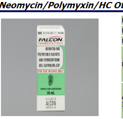 Rx Item-Neomycin-Polymixin B-Hydrocortisone  OTICAF 10 ML Suspension by Sandoz-Falcon Pharma USA 
