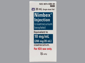 Rx Item-Nimbex 10MG/ML 20 ML Single Dose Vial -Keep Refrigerated - by Abbvie USA