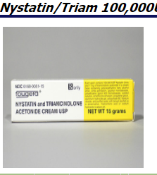 Rx Item-Nystatin-Triamcinolone Acetonide  100MUN/GM 60 GM Cream by Fougera Pharma USA 