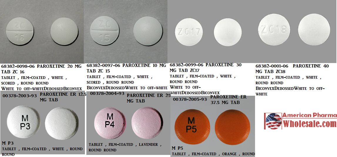 Rx Item-Paroxetine 30MG 500 Tab by Zydus Pharma USA 