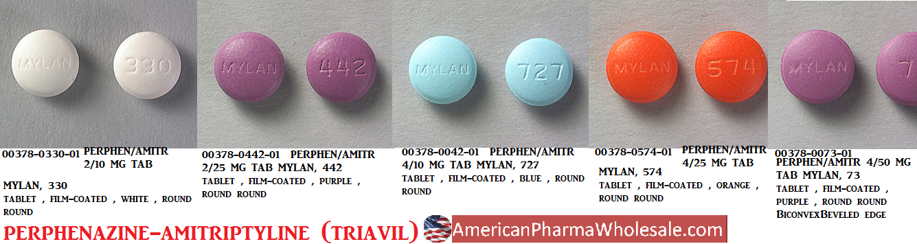 Rx Item-Perphenazine-Amitriptyline 43886MG 100 Tab by Mylan Pharma USA 