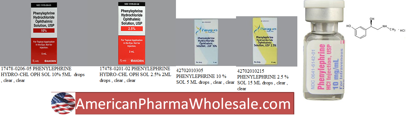 Rx Item-Phenylephrine 10% 5 ML SOL-Keep Refrigerated - by Valeant Pharma USA 