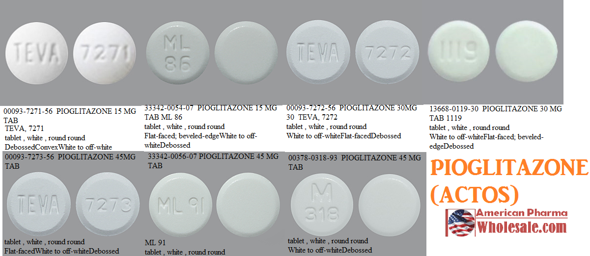 Rx Item-Pioglitazone 30MG4MG 30 Tab by Prasco Pharma USA 