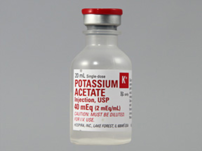 Rx Item-Potassium Acetate 40MEQ 25X20 ML Vial by Pfizer Pharma USA Injec