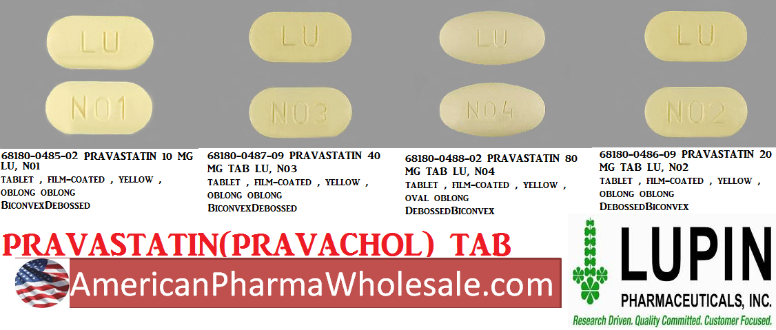 Rx Item-Pravastatin 40MG 500 Tab by Zydus Pharma USA 