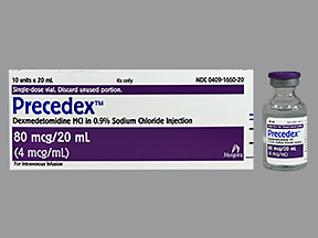 Rx Item-Precedex 4MCG/ML 10X20 ML Single Dose Vial  by Pfizer Pharma USA Injec