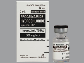 Rx Item-Procainamide 500MG/ML 25X2 ML Vial by Pfizer Pharma USA Injec