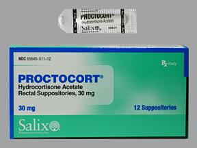 Rx Item-Proctocort 30MG 12 Suppository by Valeant Pharma USA 