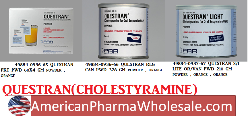 Rx Item-Questran S-F LITEOR/VAN 210 GM Powder by Par Pharmquestran 