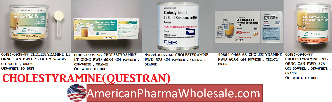 Rx Item-Cholestyramine 378 GM Powder by Par Pharma USA 