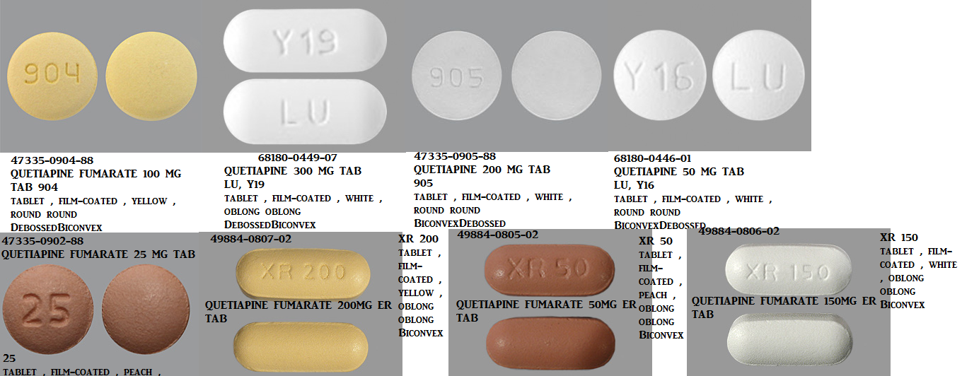 Rx Item-Quetiapine Fumarate 100MG 100 Tab by Ascend Pharma USA 
