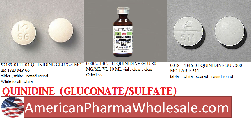 Rx Item-Quinidine Gluconate 324MG ER 100 Tab by Sun Pharma USA 