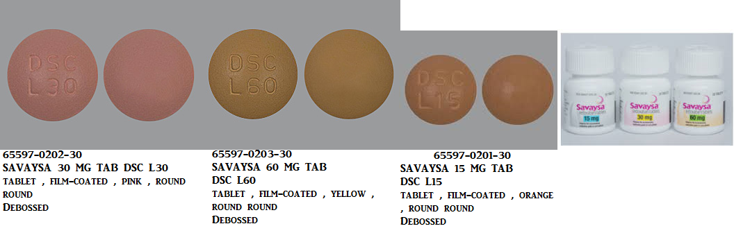 Rx Item-Savaysa 15MG 30 Tab by Daiichi Sankyo Pharma USA 