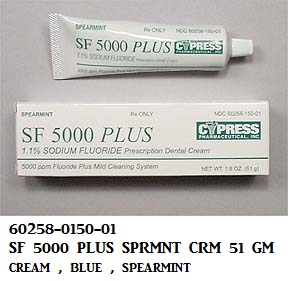 Rx Item-Sf 5000 Plus SPRMNT 51 GM Cream by Cypress Pharma USA 