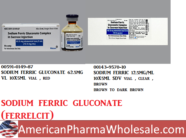 Rx Item-Sodium Ferric 12.5MG/ML 10X5 ML Single Dose Vial  by Hikma Pharma USA 