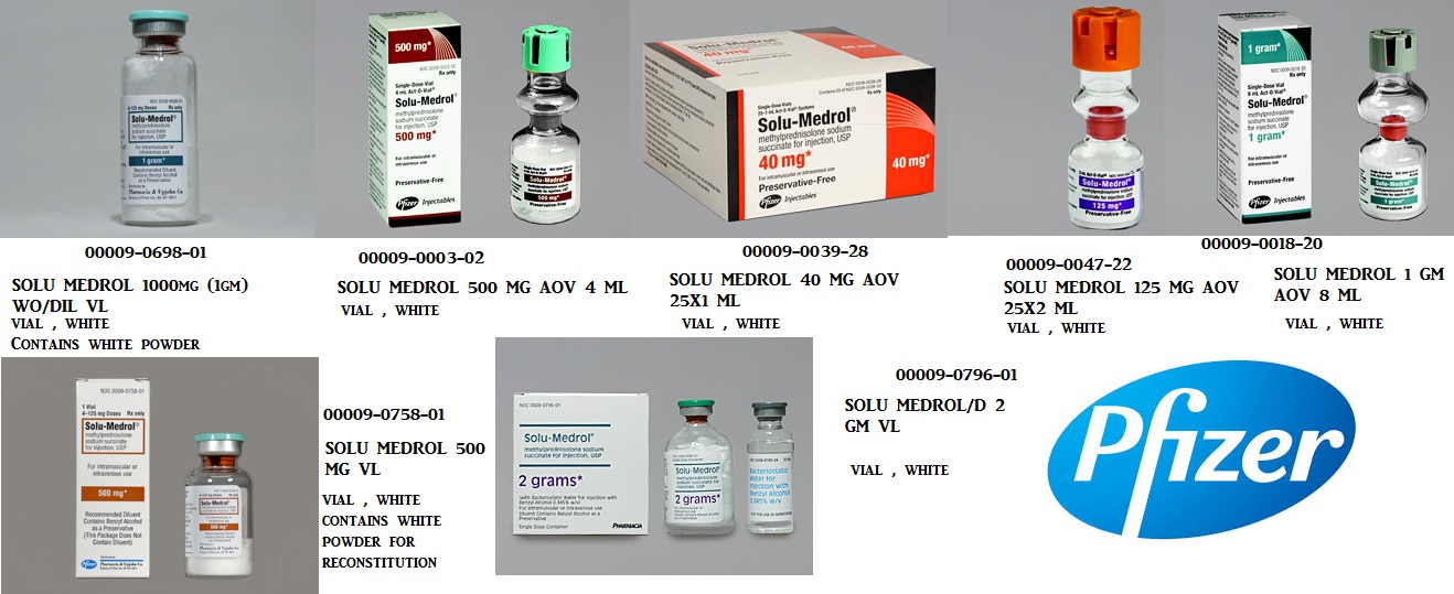 Rx Item-Solu Medrol 1000WO/DIL Vial by Pfizer Pharma USA 