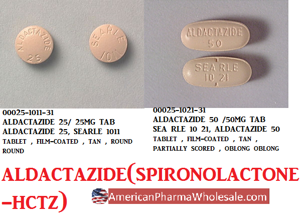 Rx Item-Aldactazide 25/25MG 100 Tab by Pfizer Pharma USA 