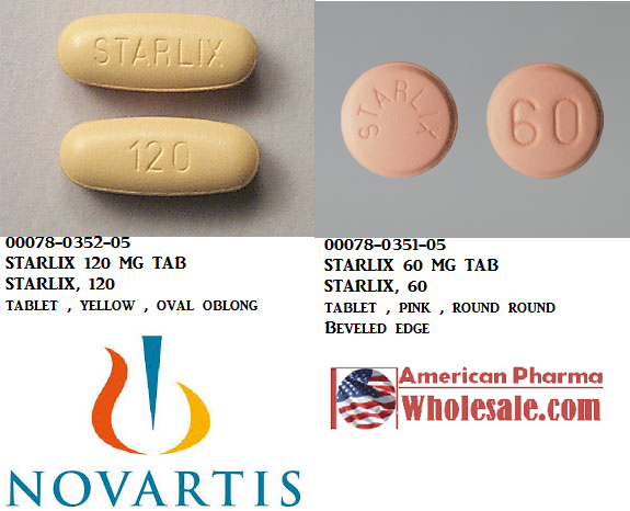 Rx Item-Starlix 60MG 100 Tab by Novartis Pharma USA 