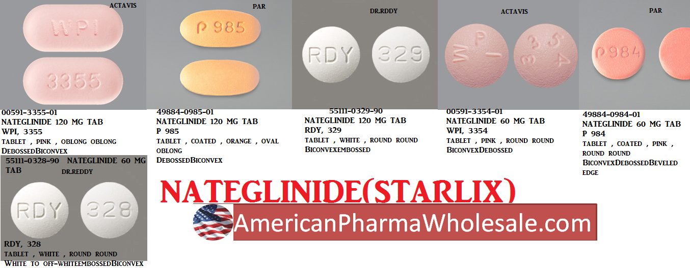 Rx Item-Nateglinide 60MG 100 Tab by Teva Pharma USA 