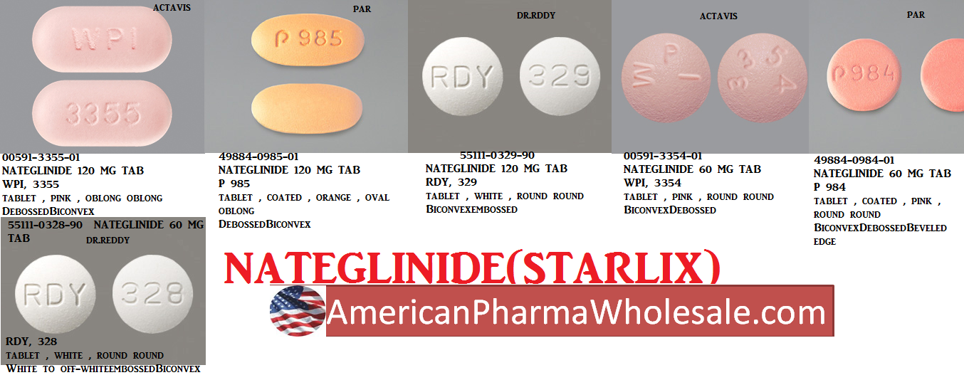Rx Item-Nateglinide 120MG 100 Tab by Teva Pharma USA 