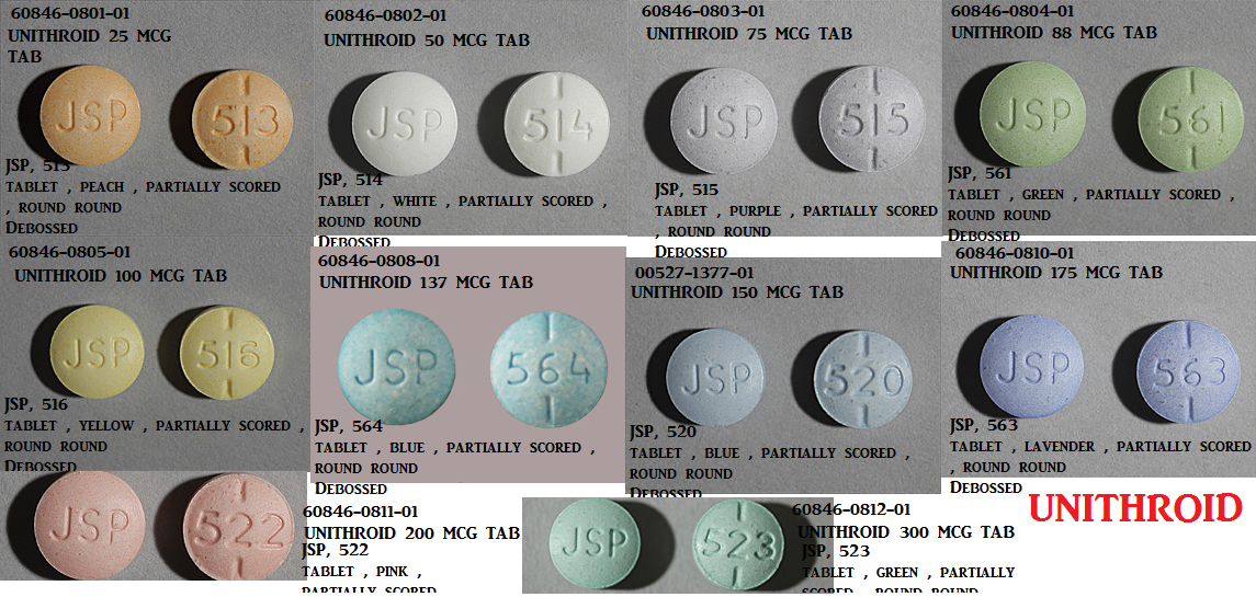 Rx Item-Unithroid 100MCG 100 Tab by Amneal Pharma USA Specialty 