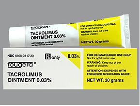 Rx Item-Tacrolimus 0.03% 30 GM ONT by Fougera Pharma USA 