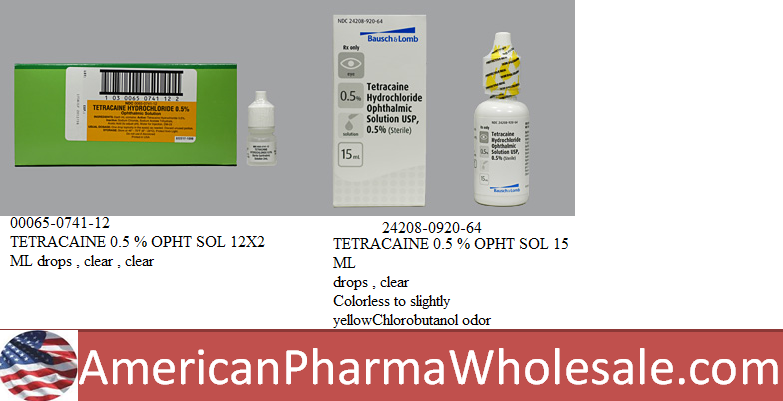 Rx Item-Tetracaine 0.5% 15 ML O/S by Valeant Pharma USA 