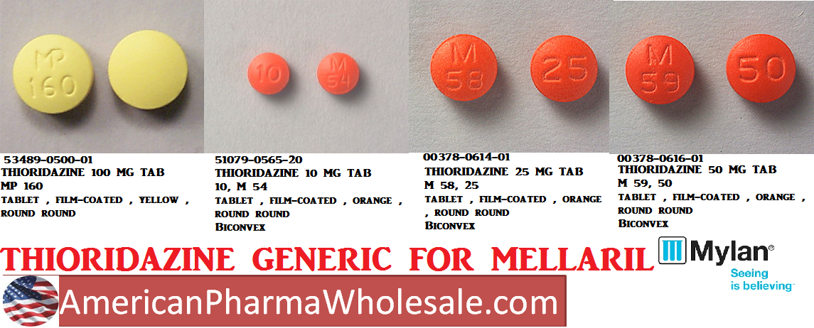 Rx Item-Thioridazine 100MG 100 Tab by Mylan Institutional Pharma USA 