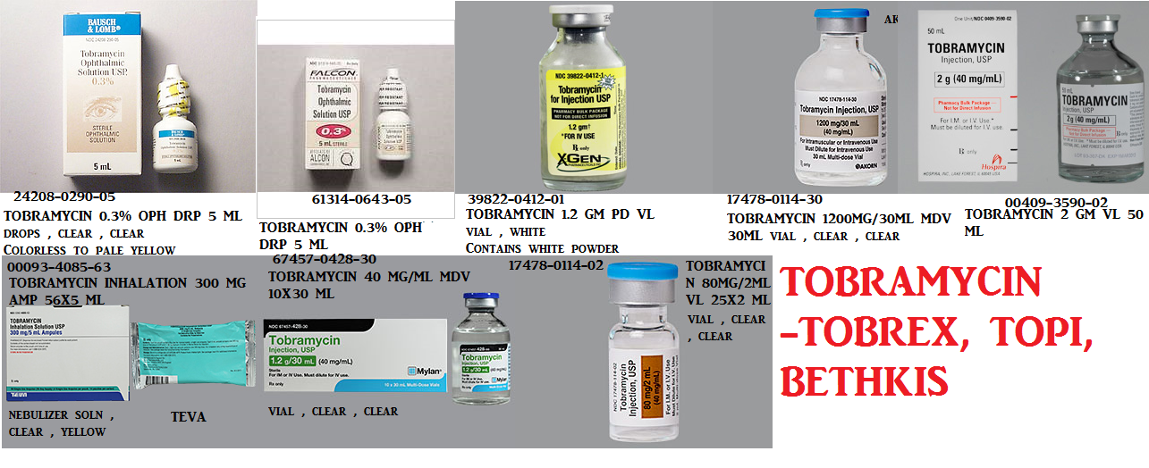 Rx Item-Tobramycin 300MG 56X5 ML AMP-Keep Refrigerated - by Teva Pharma USA 