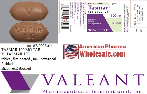 Rx Item-Tasmar 100MG 90 Tab by Valeant Pharma USA 