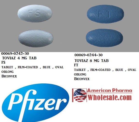 Rx Item-Toviaz 4MG 30 Tab by Pfizer Pharma USA 