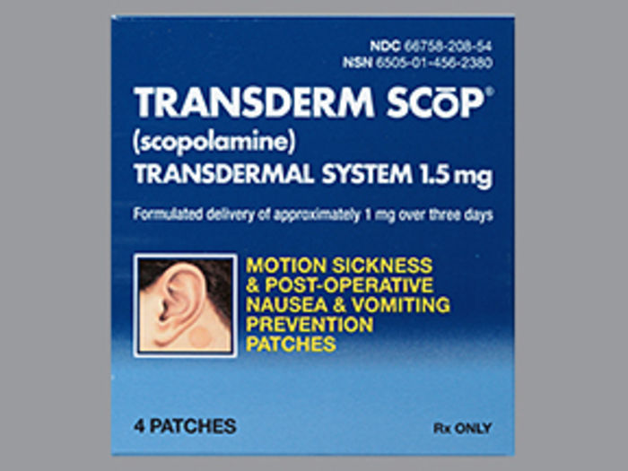 Rx Item-Transderm Scop 1.5MG 4 Patch by Glaxo Smith Kline Consumer Hc 