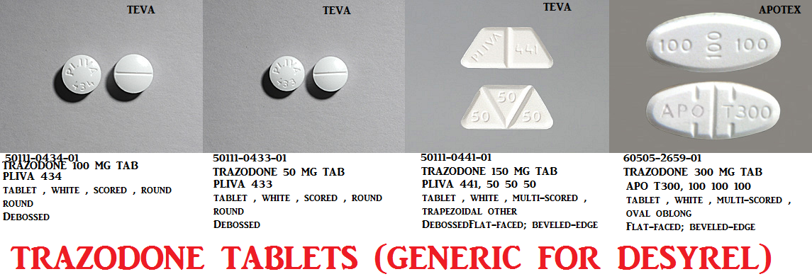 Rx Item-Trazodone 300MG 100 Tab by Teva Pharma USA 