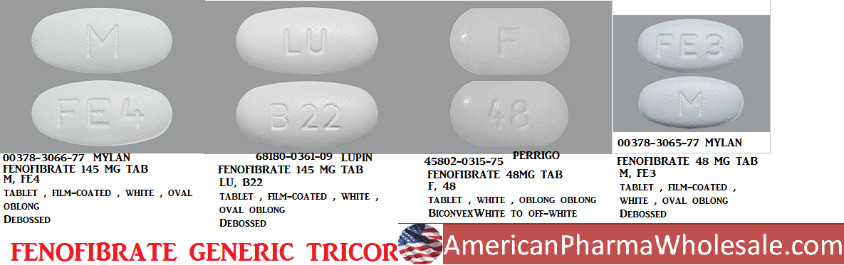Rx Item-Fenofibrate 48MG 90 Tab by Mylan Pharma USA 